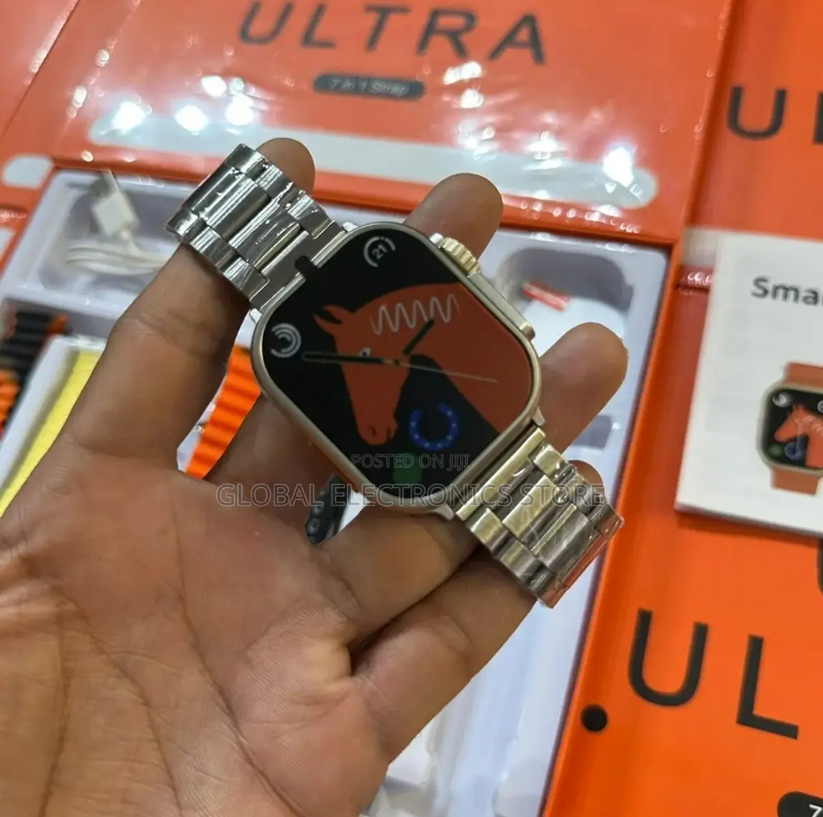 Original 7 መቀያየሪያ ማሰሪያ ያለው Series 8 Ultra ስማርት ሰዓት