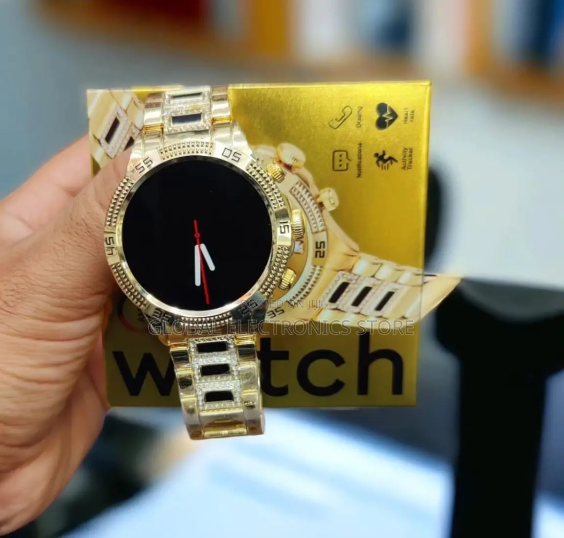 Fossil Men's 46MM Super Amoled ስማርት ሰአት