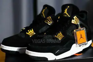 Photo - Air Jordan 4 Retro Black Golden Original Quality Shoes