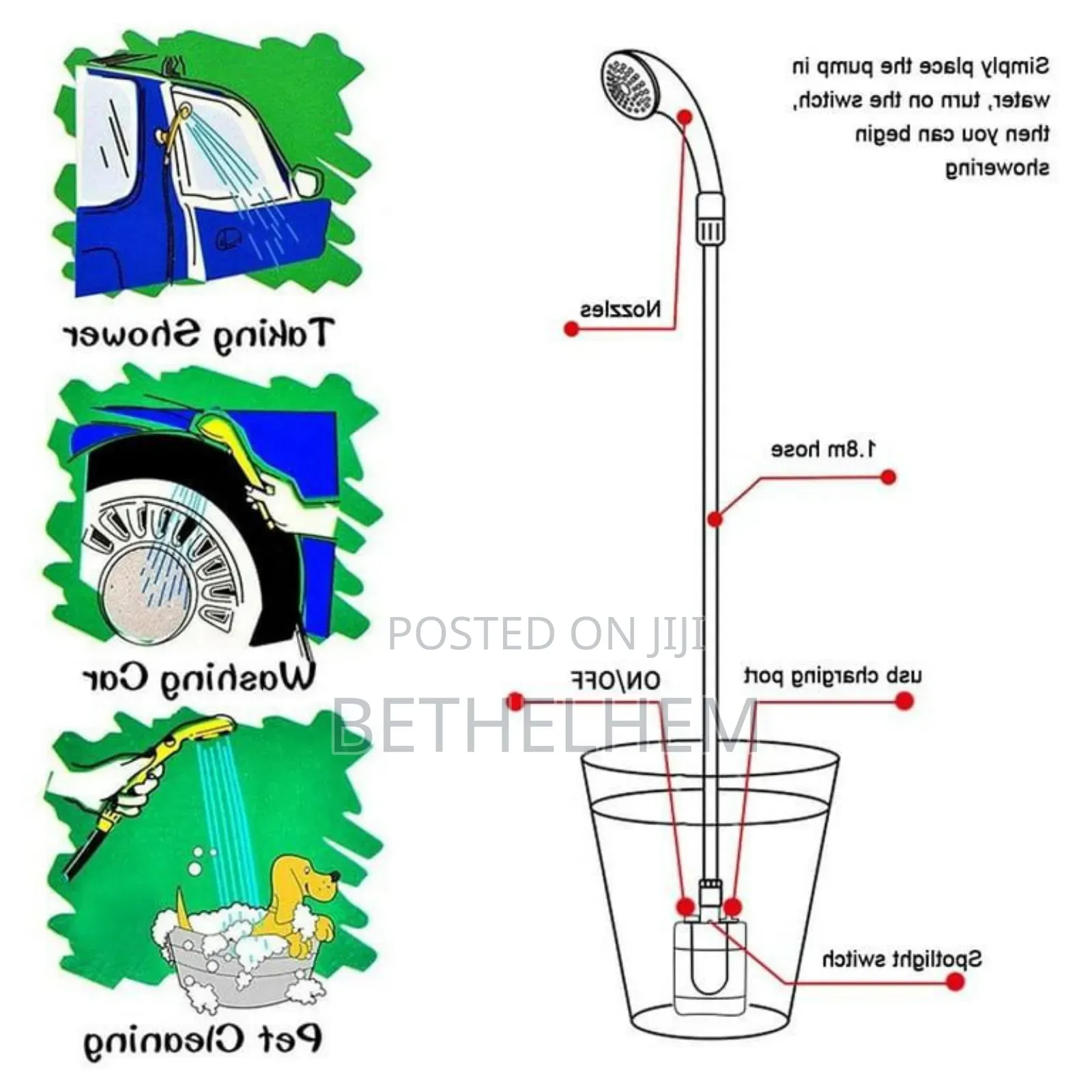 Portable Outdoor Shower Pump
