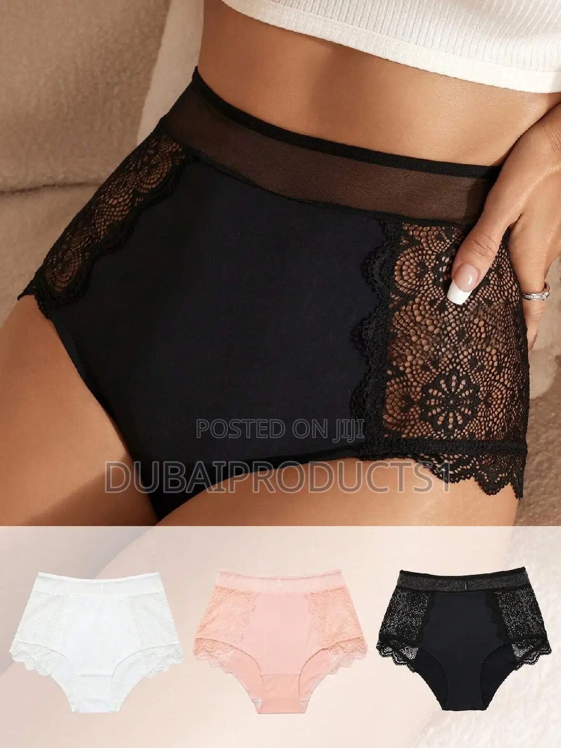 Underwear Sleepwear Basics Contrast Lace Panty Set Lingerie