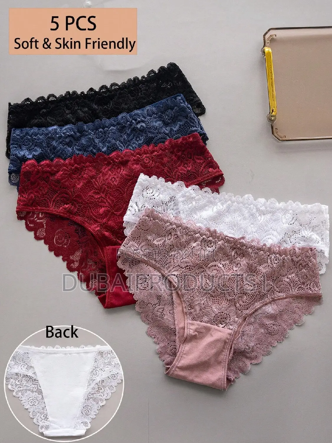 Underwear Sleepwear Basics Contrast Lace Panty Set Lingerie