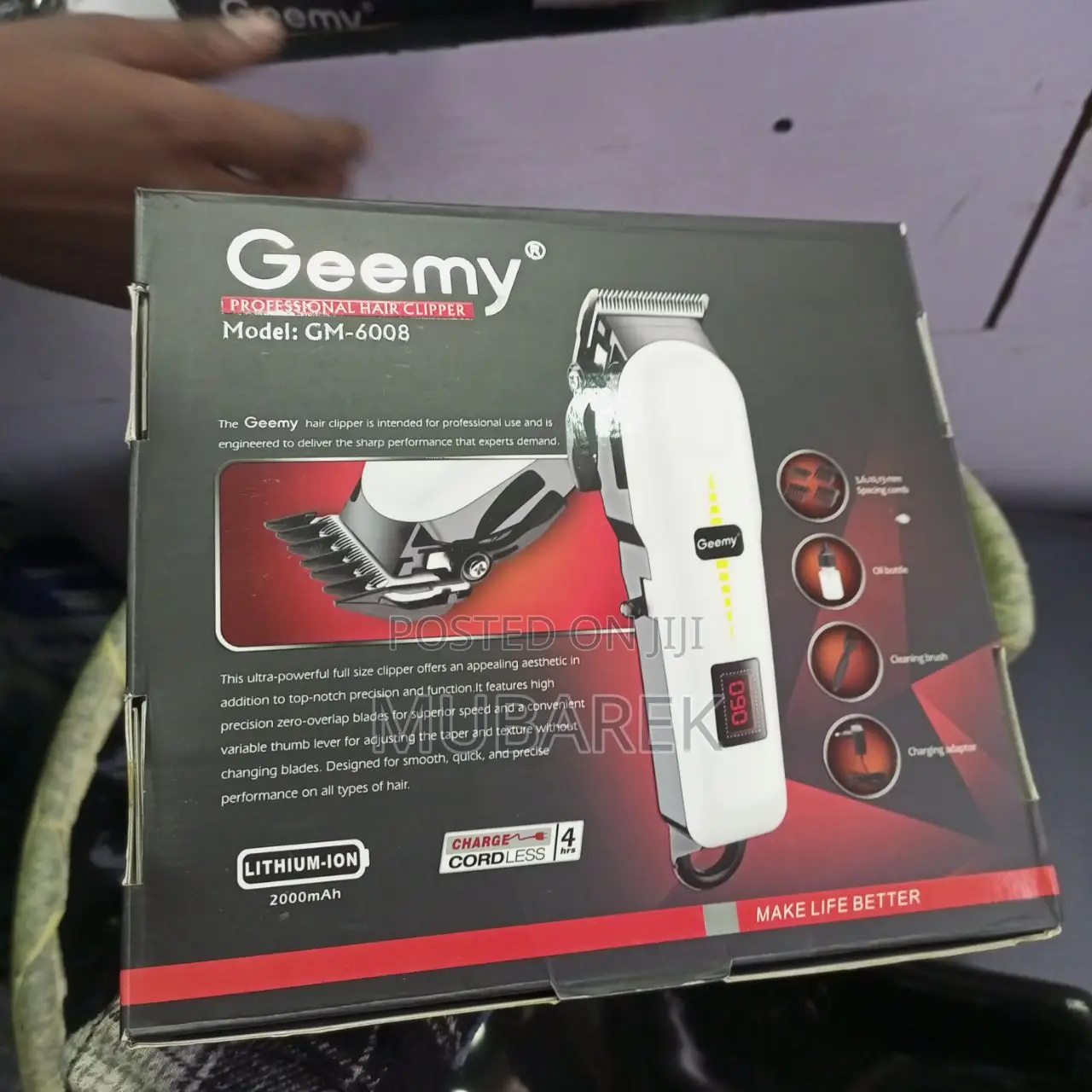 Geemy Hair Clipper, Versatile Grooming, Cordless Convenience