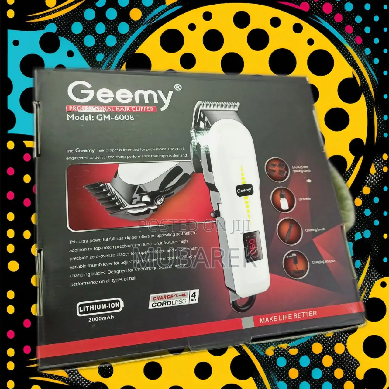 Geemy Hair Clipper, Salon-Quality Cuts, Effortless Styling
