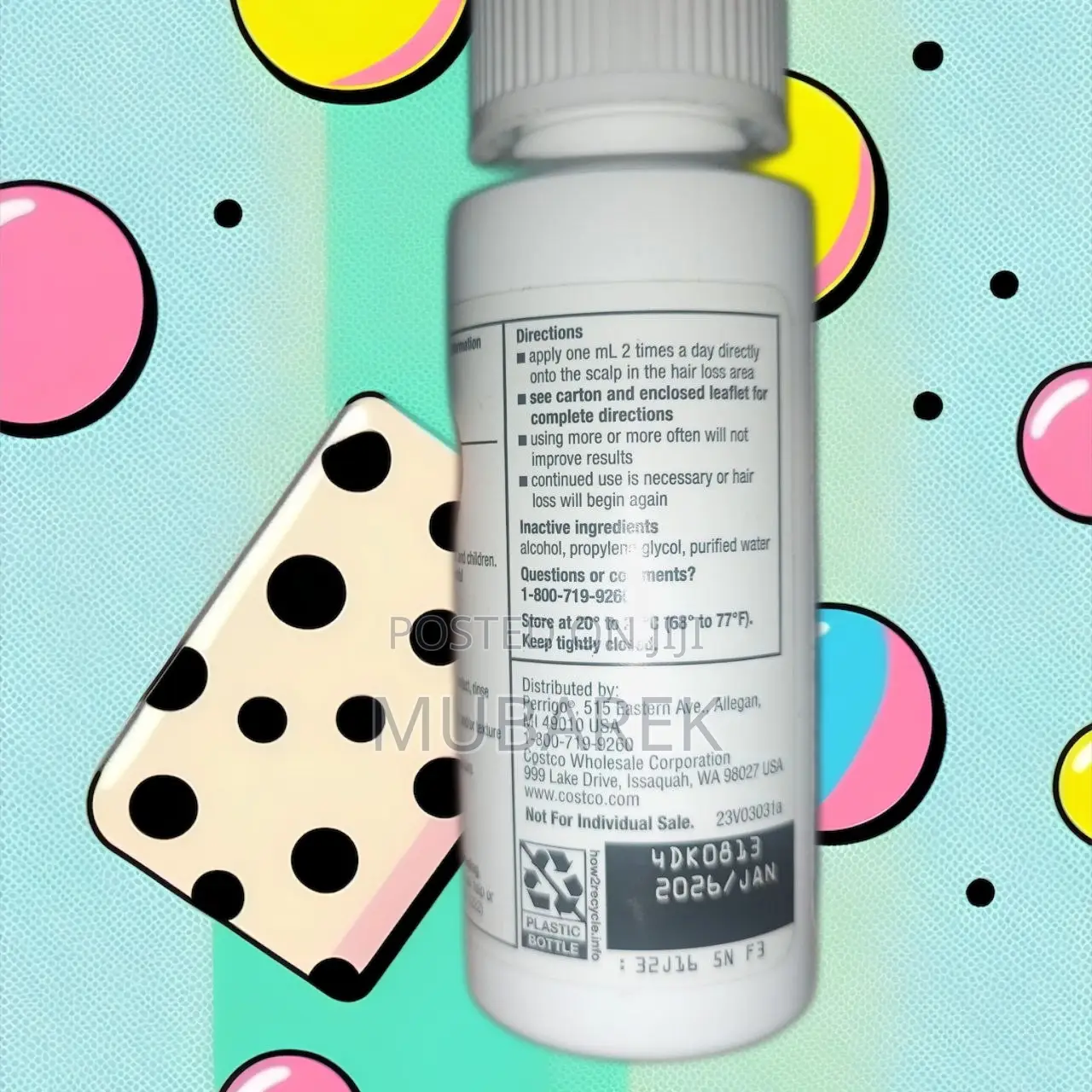 New 5% Kirkland Minoxidil Unscented Topical Solution