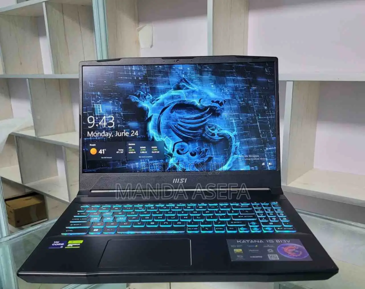 New Laptop MSI 16GB Intel Core I9 SSD 1T