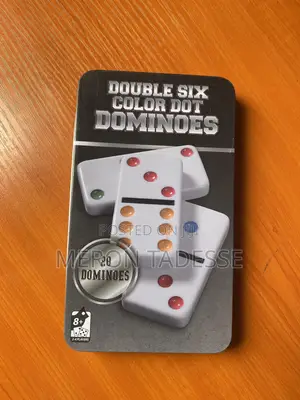 Photo - Dominoes Game ዶሚኖስ Double Six Color Dot Set of 28