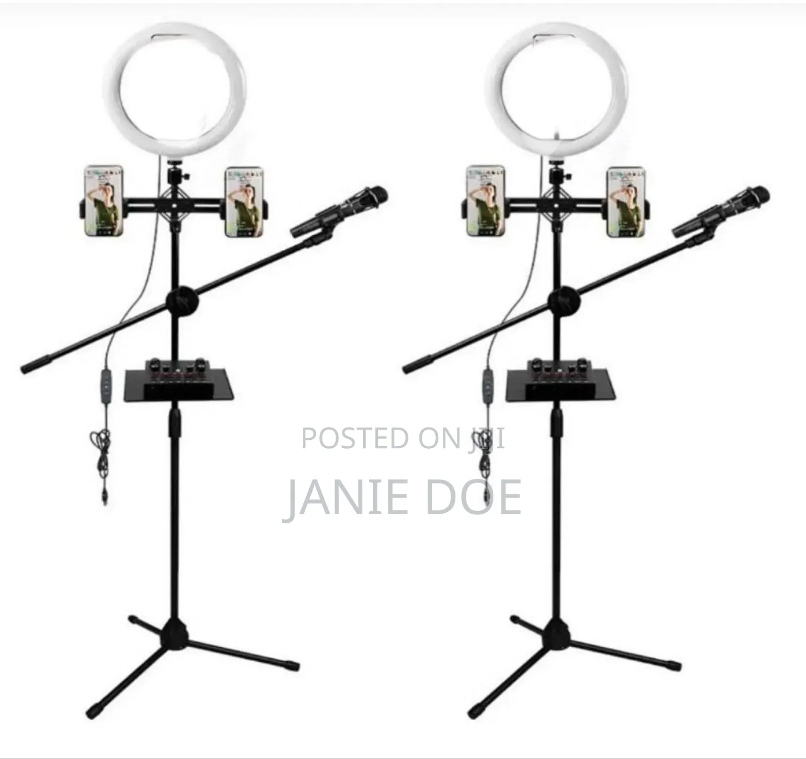 Selfie Led Ringlight Pro With Stand and Microphone Holder