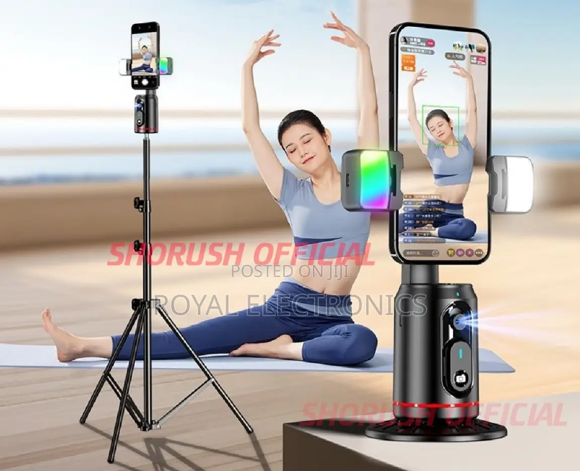 Auto Face Tracking Gimbal + RGB /LED Light