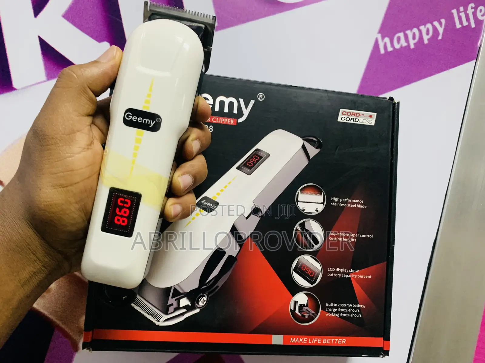 New Geemy Rechargeable Hair Clipper