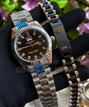Rolex Watch With Bracelet + Luxury Watch Box