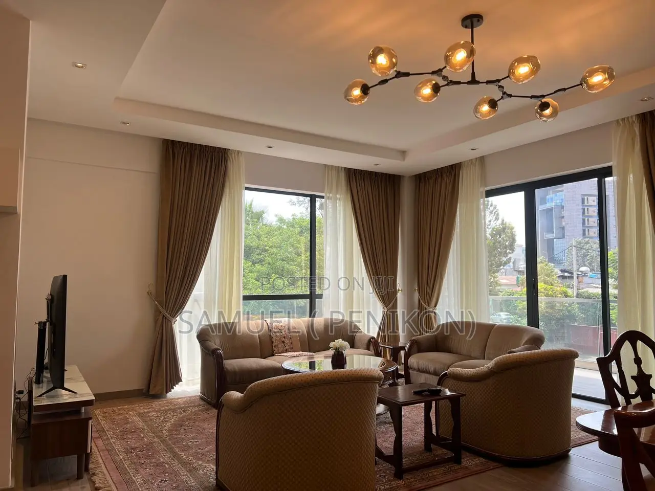 Furnished 3bdrm Apartment in Grand View Apartment, Bole for rent