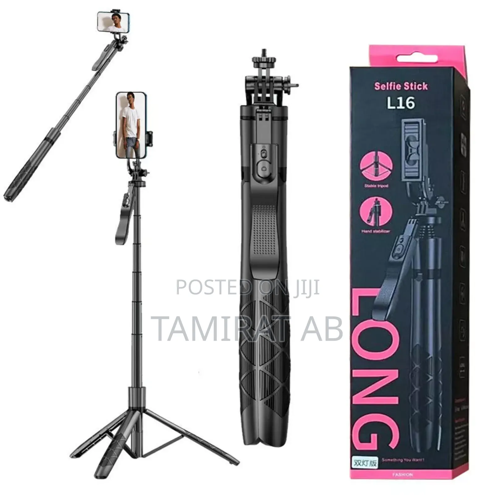L16 Long Selfie Stick Tripod for Gopro Cameras, Smartphones