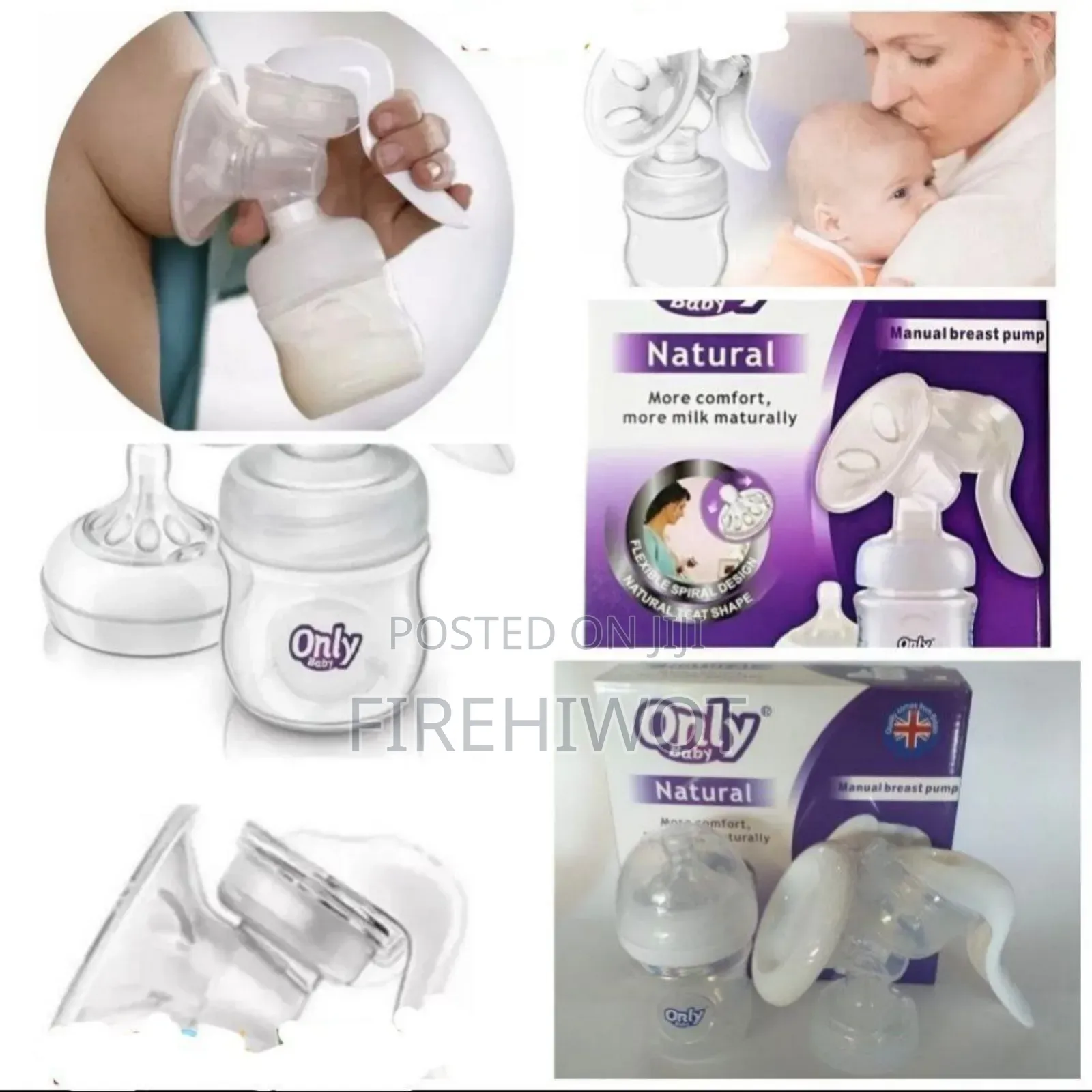 Only Baby Manual Breast Pump የእናት ጡት ማለቢያ