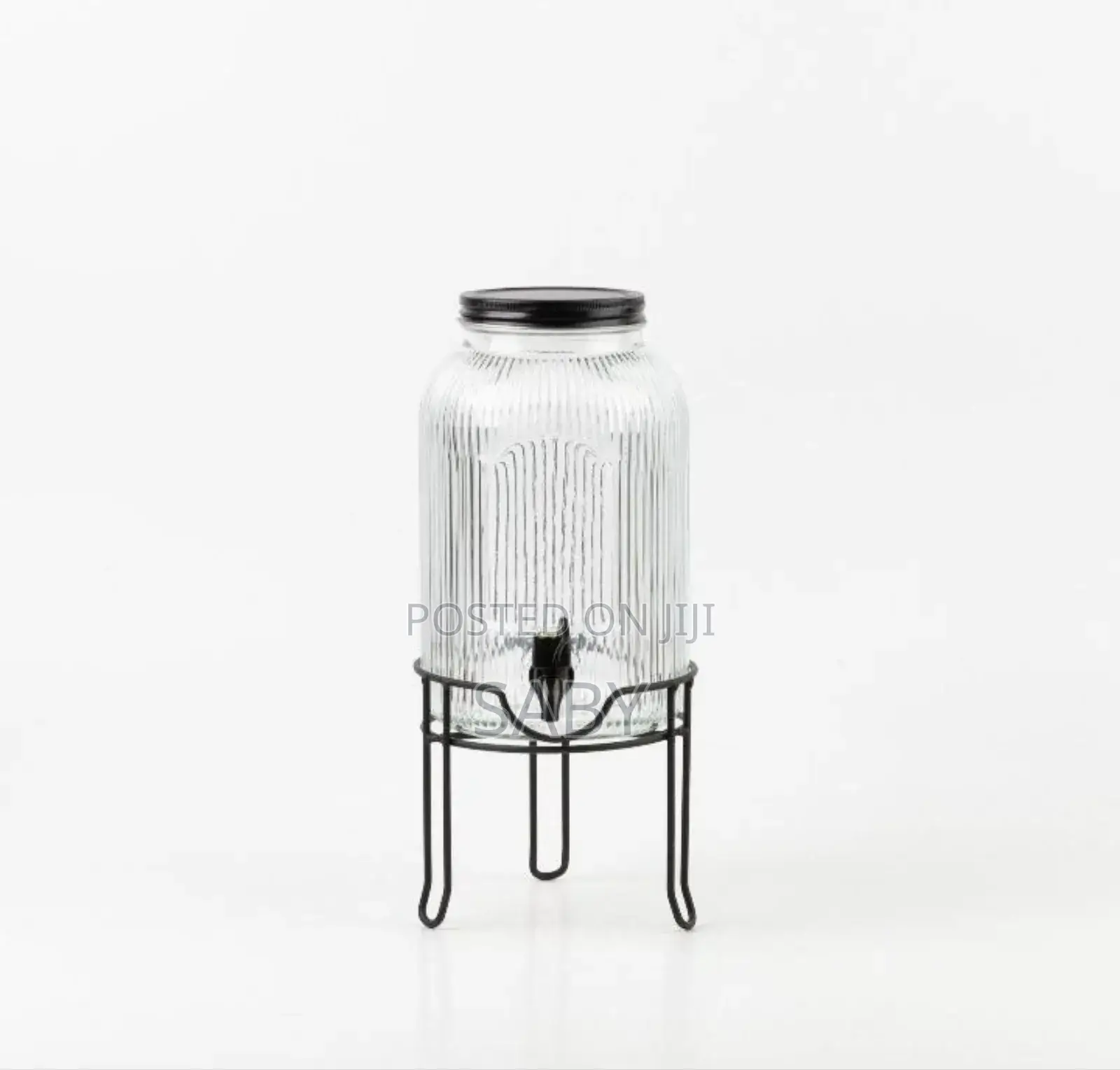 Glass Dispenser Jar With Rack