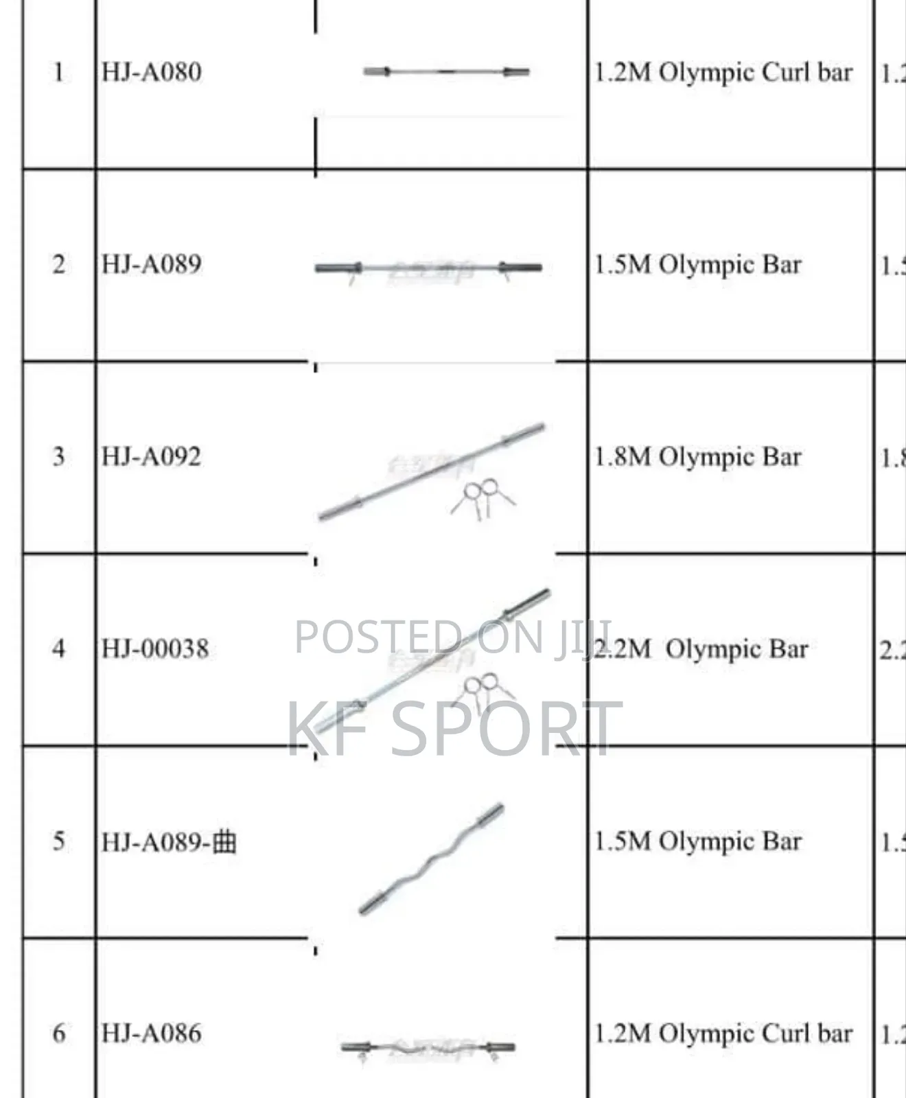 Olympic Bar 2.2m