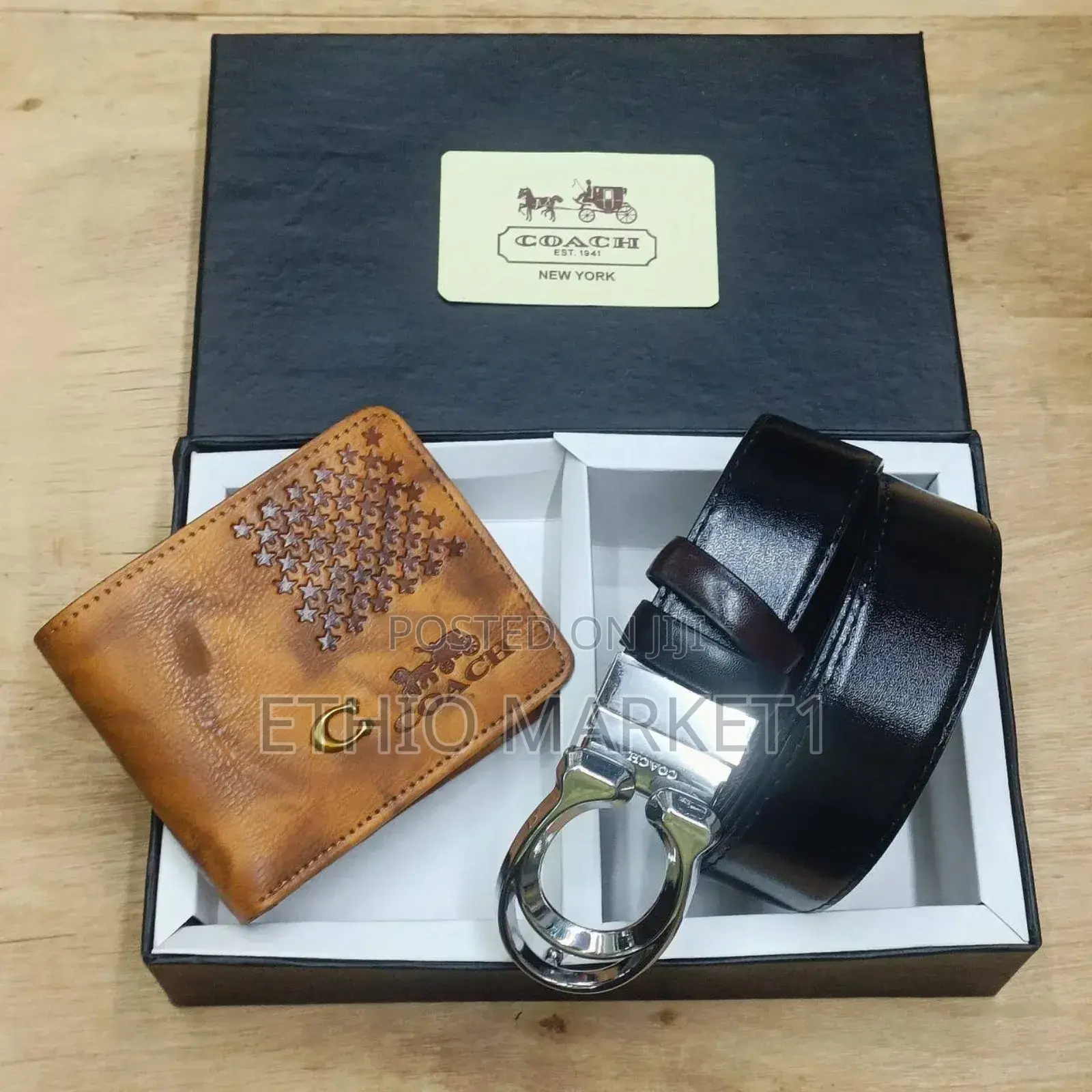 Gift Combo COACH Men's Wallet COACH Men's Belt