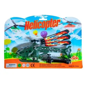 Helicopter in Blister With Rope Launcher Toy