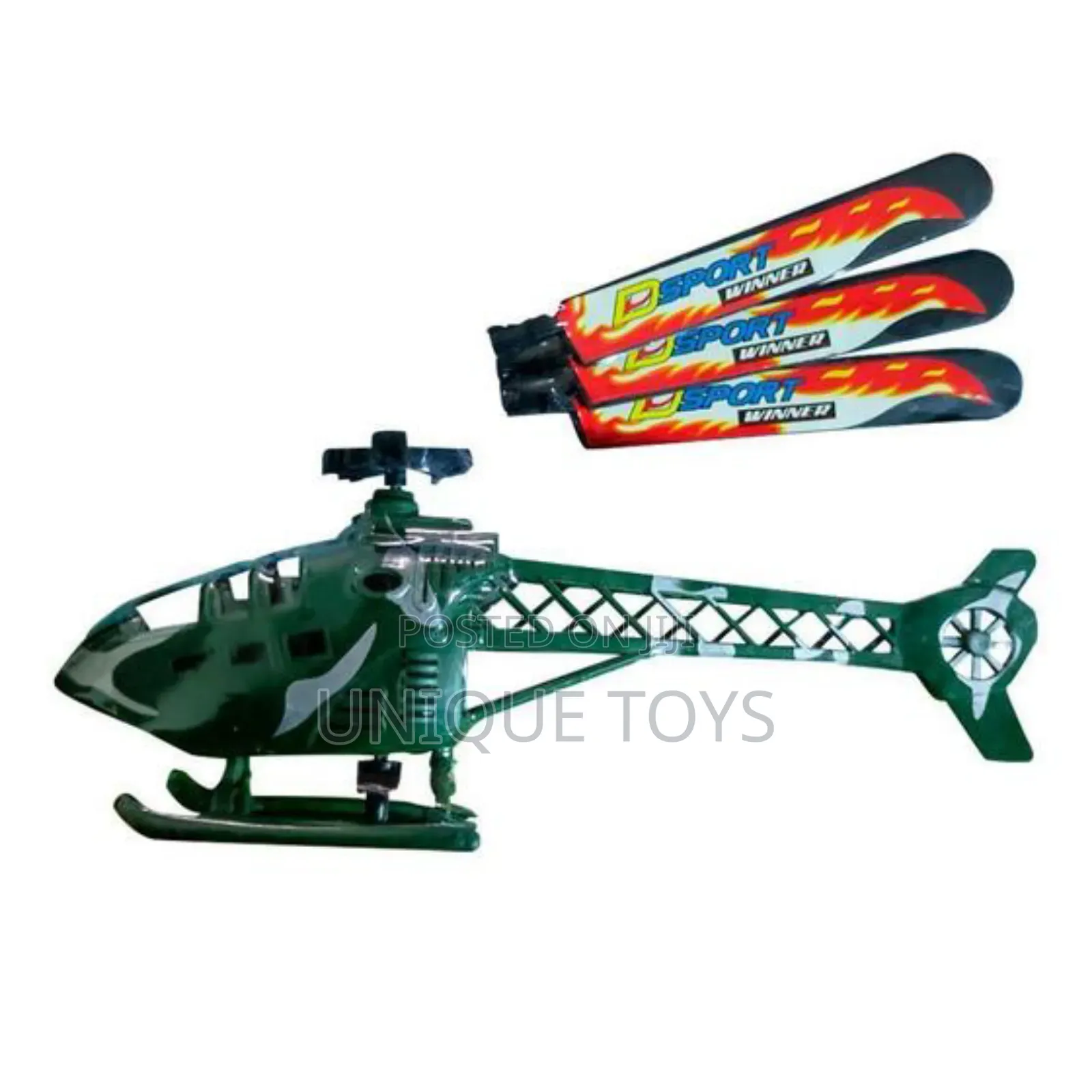 Helicopter in Blister With Rope Launcher Toy