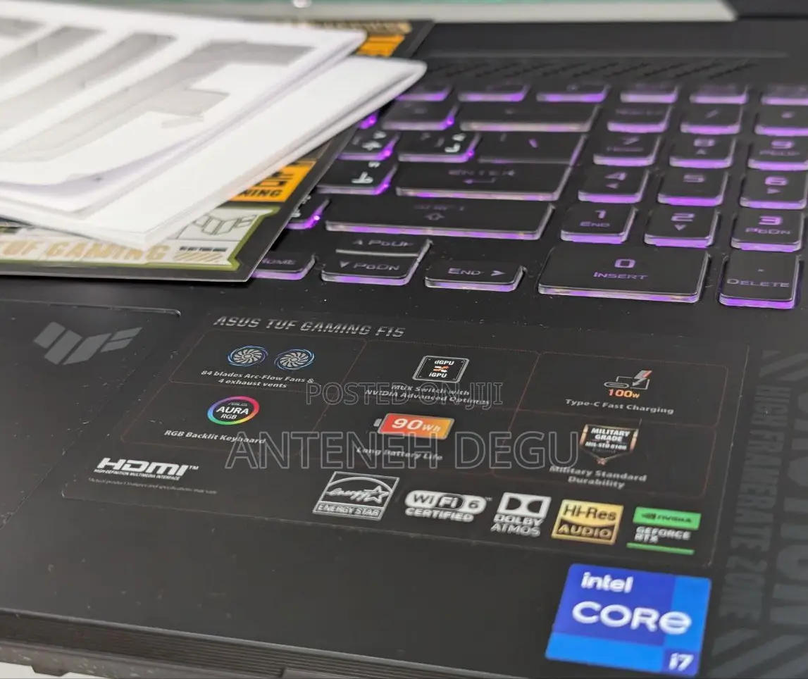 New Laptop Asus TUF Dash F15 16GB Intel Core I7 SSD 1T