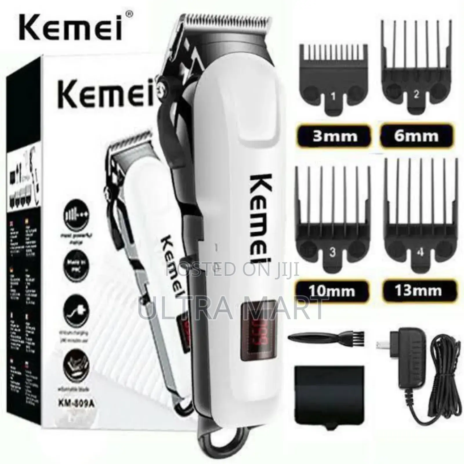 Kemei Rechargeable Hair Clipper የፀጉር መቁረጫ