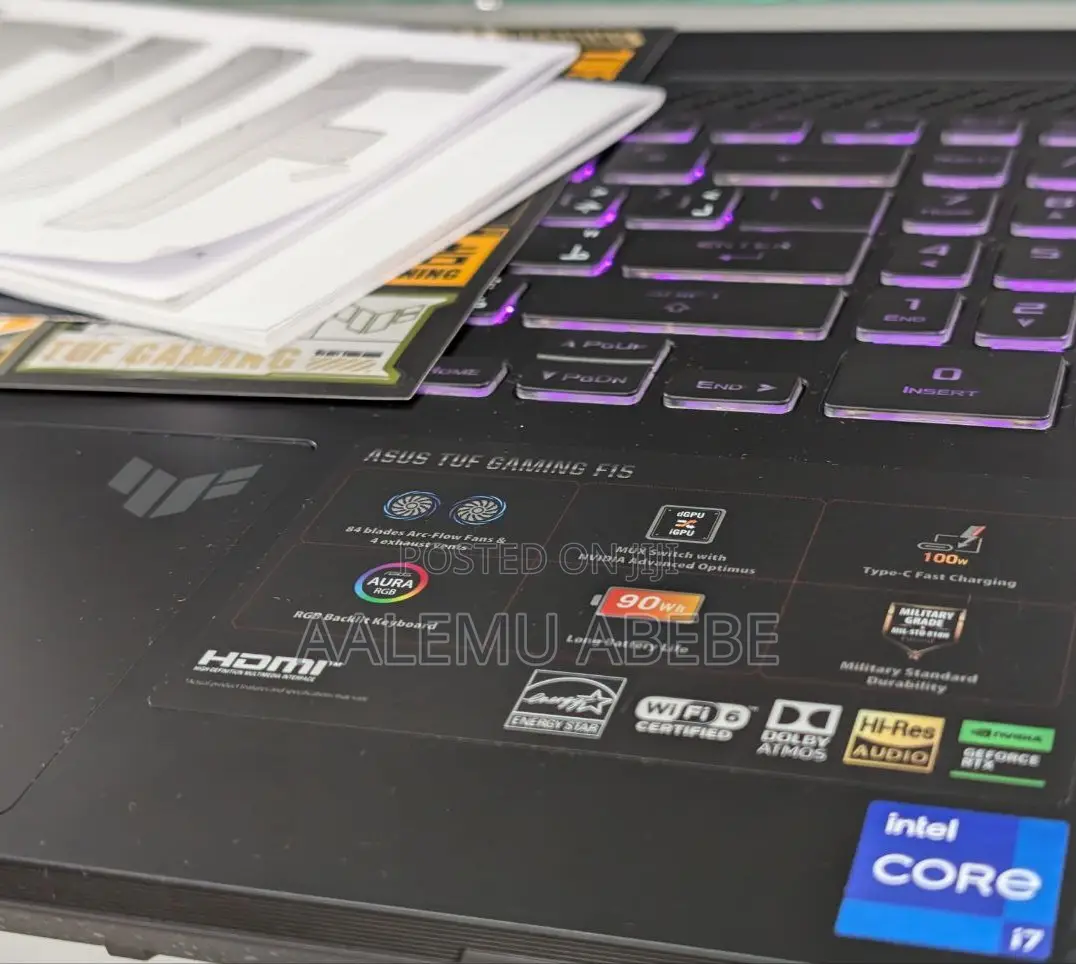 New Laptop Asus TUF Gaming A15 16GB Intel Core I7 SSD 1T
