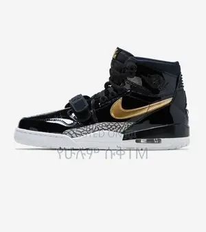 Original Air Jordan Legacy 321 ‘Black Gold Patent’ Shoes