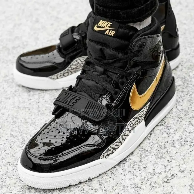 Original Air Jordan Legacy 321 ‘Black Gold Patent’ Shoes