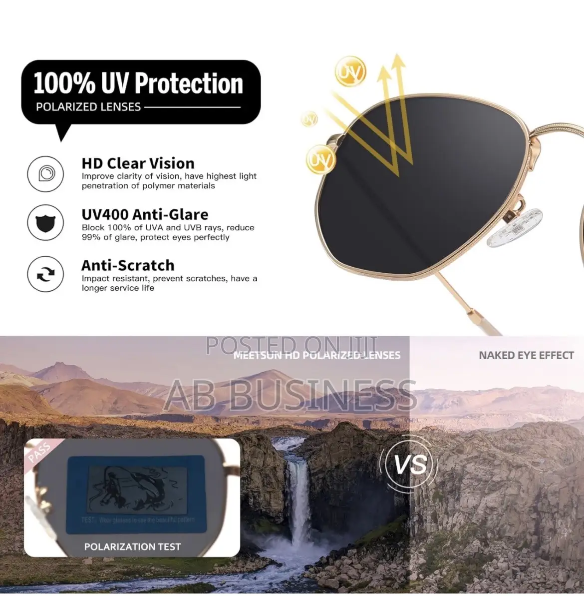 MEETSUN Polarized Hexagon Sunglasses for Men/Women