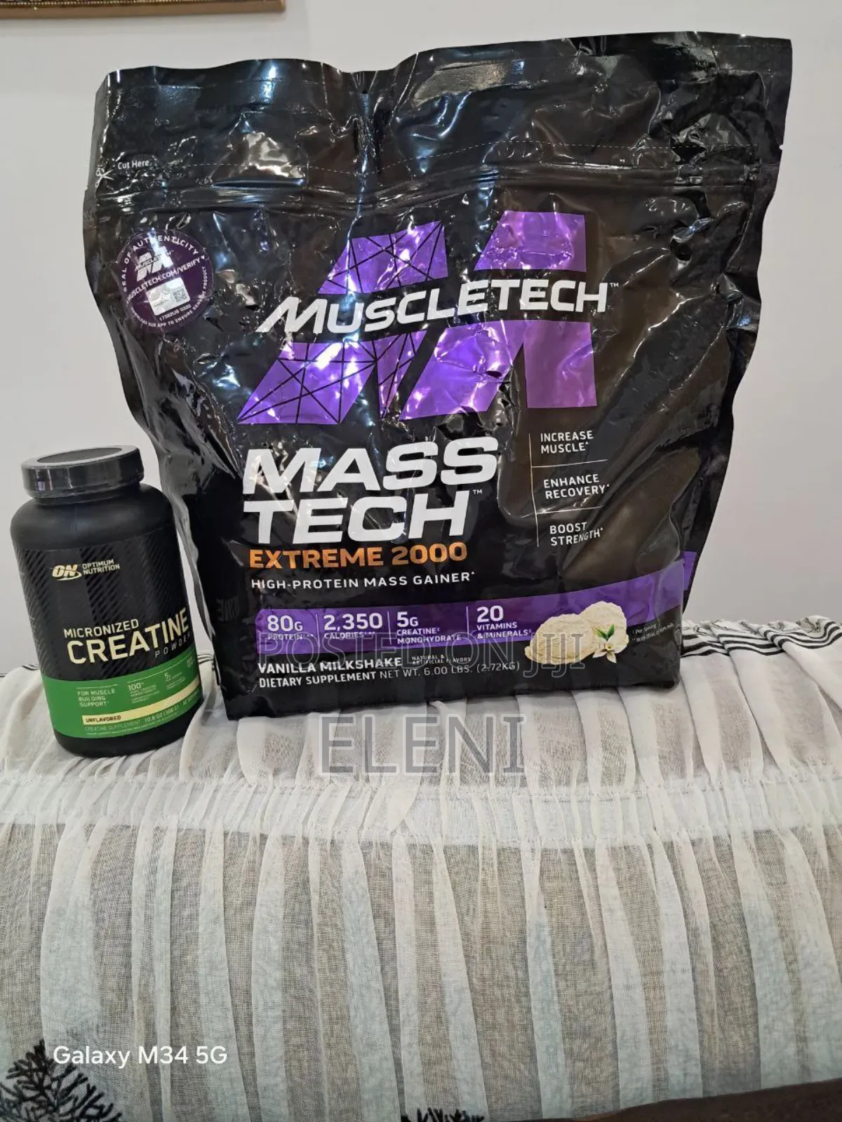 100% Original Micronized Creatine and Mass Tech