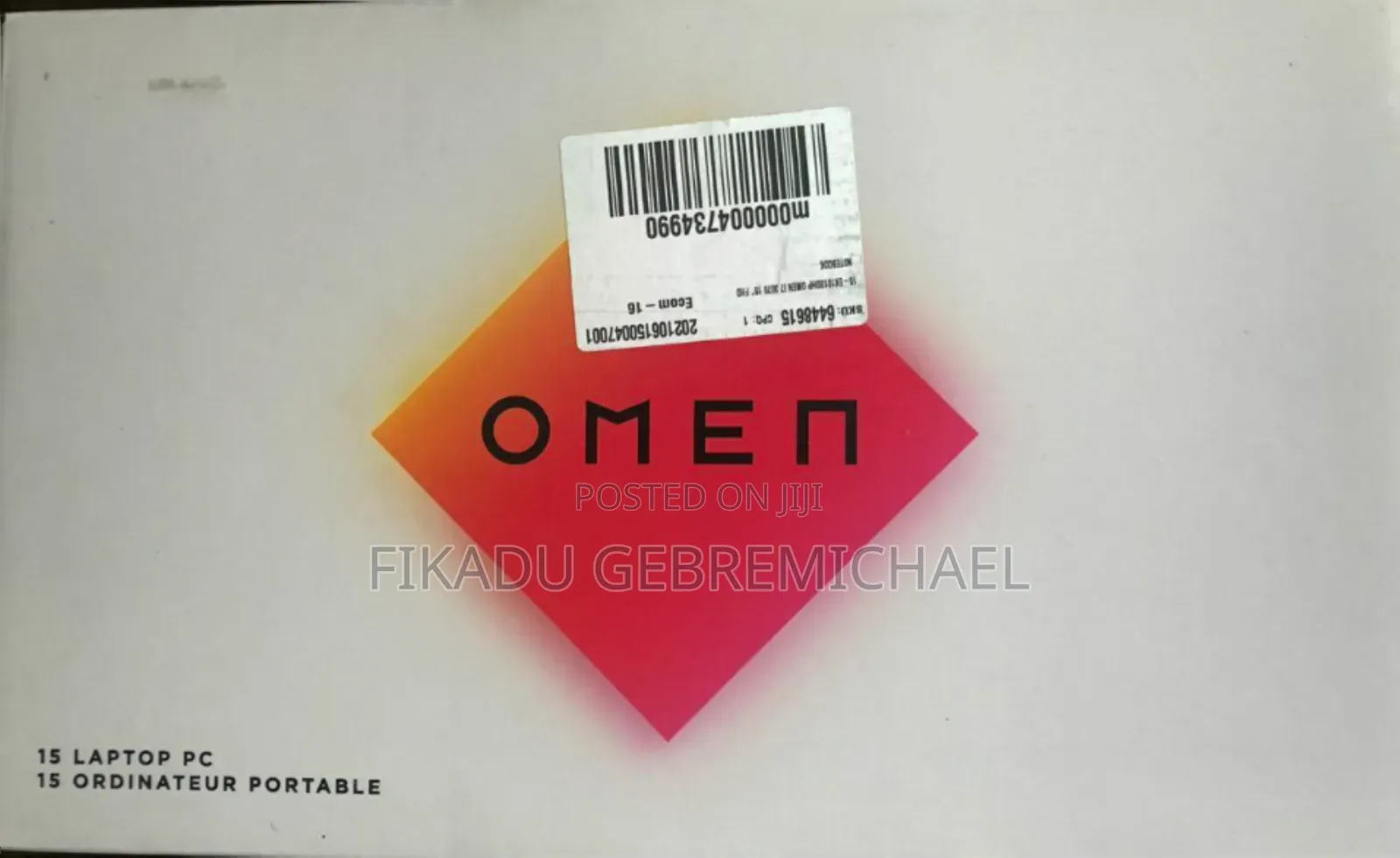 New Laptop HP Omen 15 16GB AMD A10 SSD 512GB