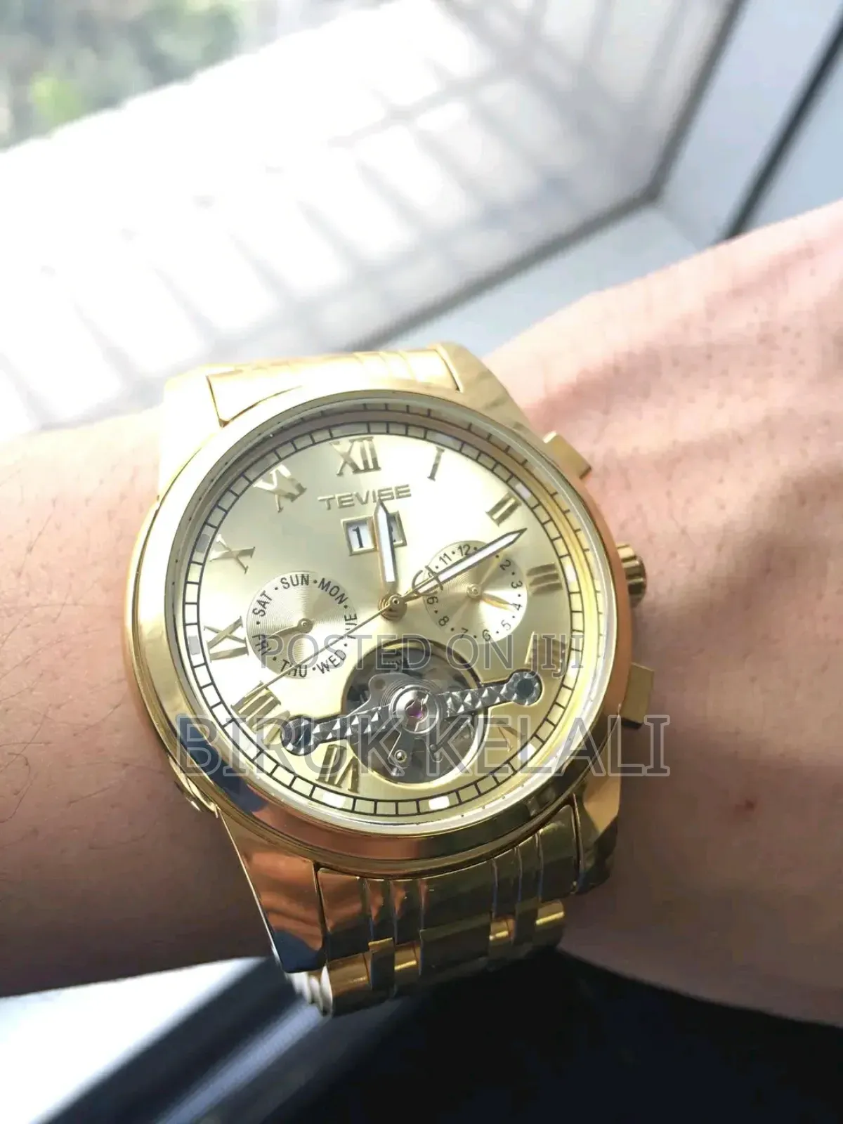 Tevise Full Golden Luxury Watch