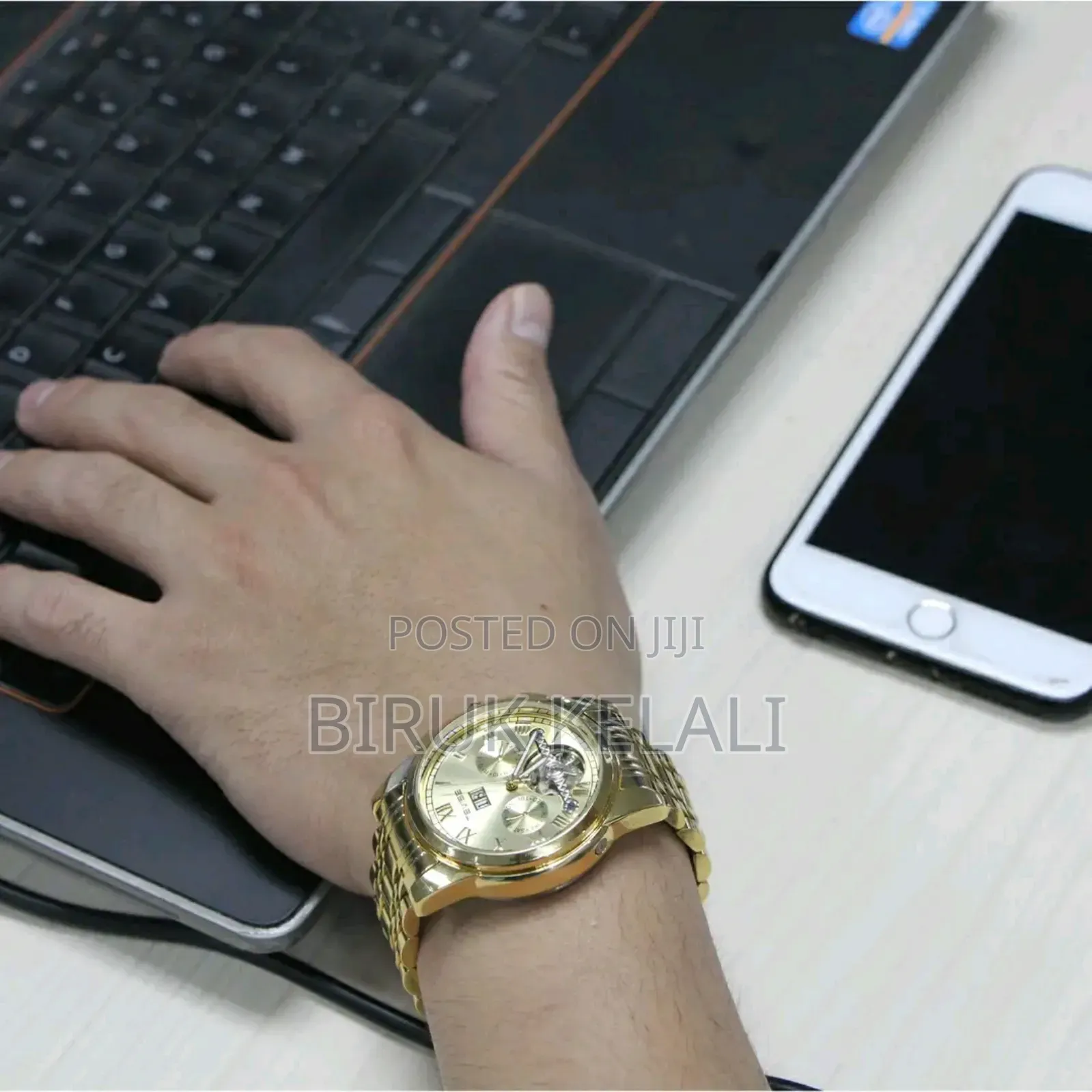 Tevise Full Golden Luxury Watch