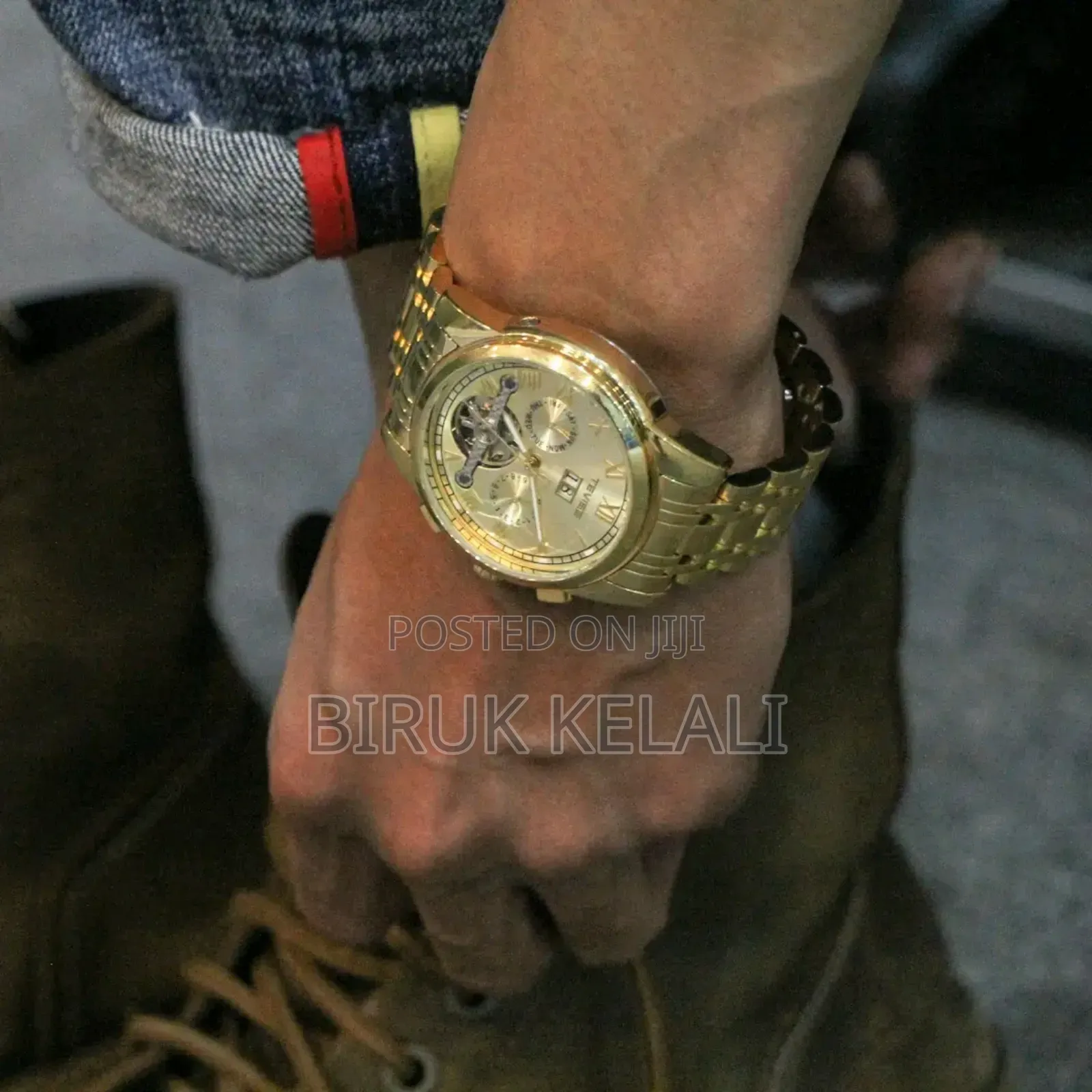 Tevise Full Golden Luxury Watch