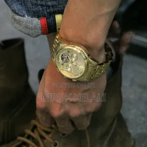 Tevise Full Golden Luxury Watch