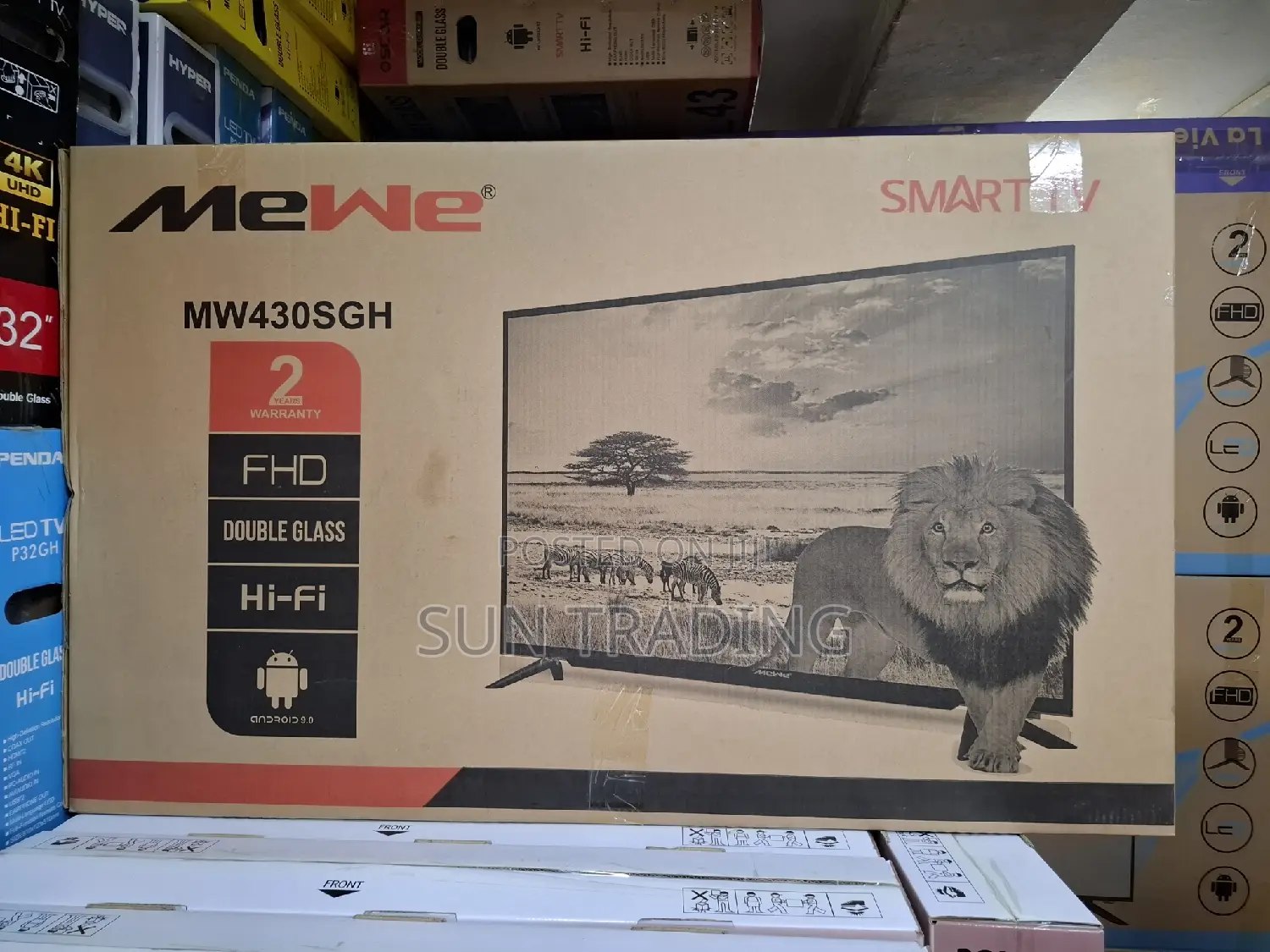 Mewe 43" Smart Double Glass Led Television / 2024