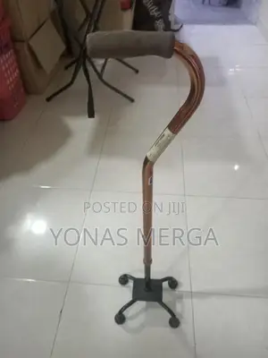 Photo - Walking Stick/Cane/ከዘራ Narrow Base Adjustable Rubber Stopper