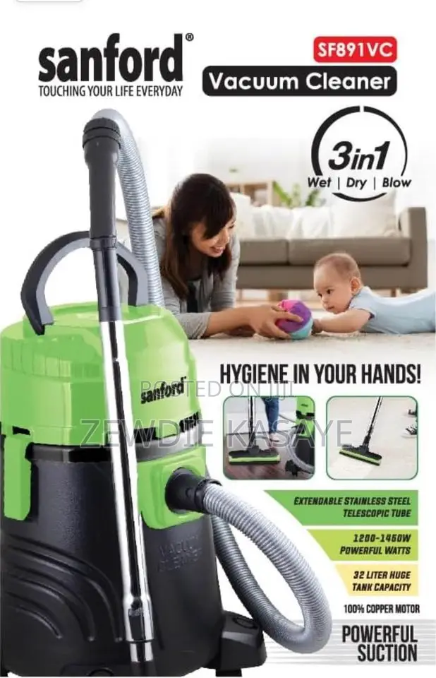 Sanford 3 In 1 Vacuum Cleaner 32 Liter Wet/ Dry/ Blower