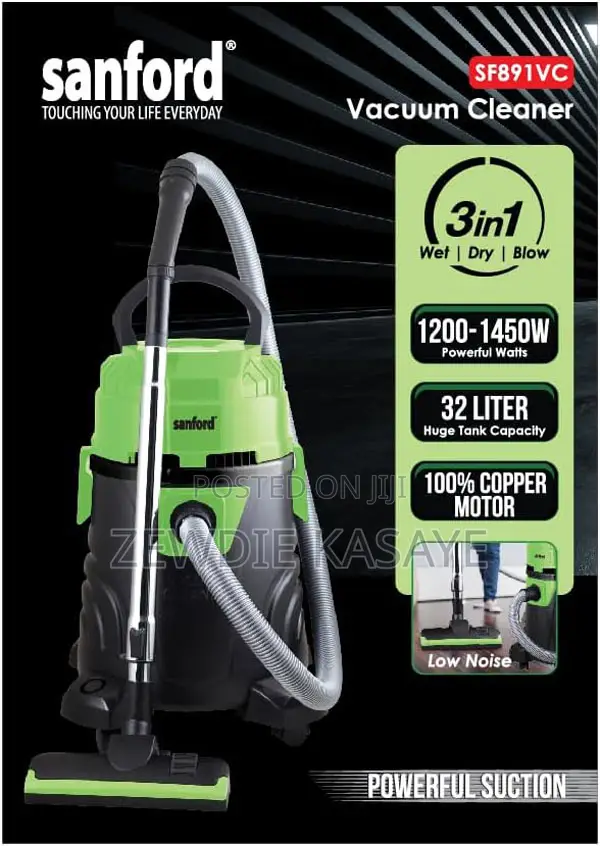 Sanford 3 In 1 Vacuum Cleaner 32 Liter Wet/ Dry/ Blower