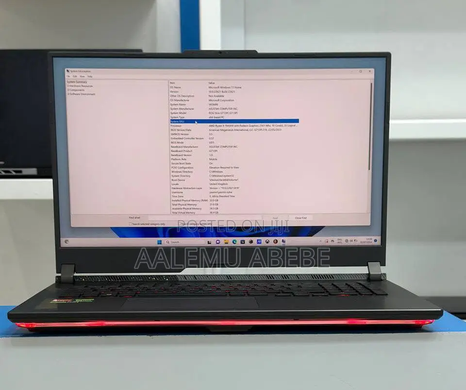 New Laptop Asus ROG Strix G15 32GB AMD Ryzen 9 SSD 1T