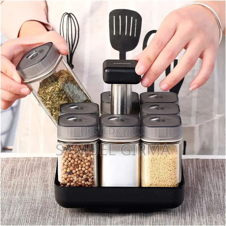 -9 Pieces Rotate Spices Rack