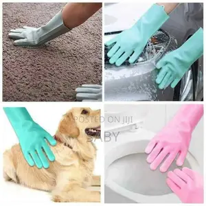 2pc Magic Silicone Dish Washing Gloves