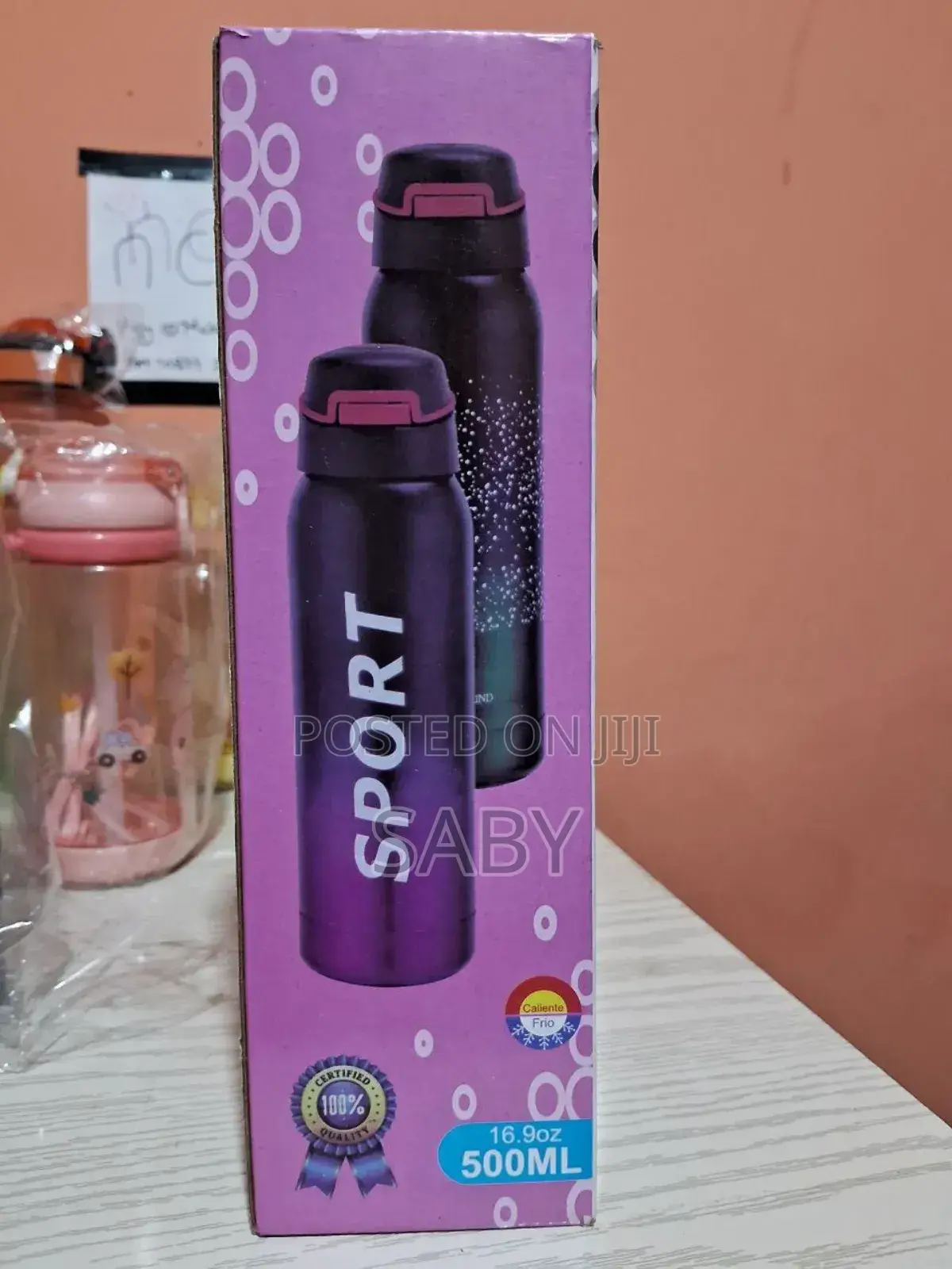 Stainless Steel Sport Water Bottle With Straw