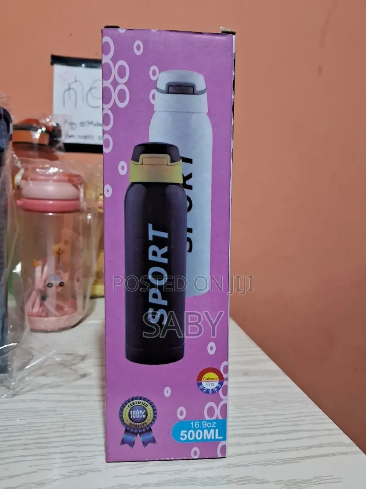 Stainless Steel Sport Water Bottle With Straw