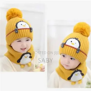 Photo - Kids Knitted Winter Warm Hat With Scarf