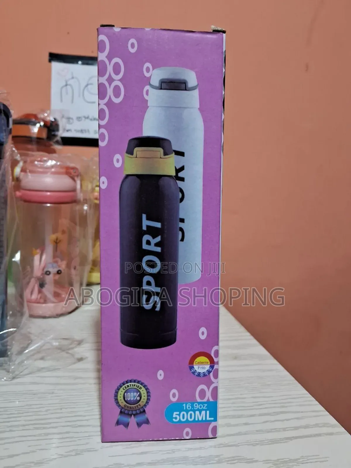 Stainless Steel Sport Water Bottle With Straw