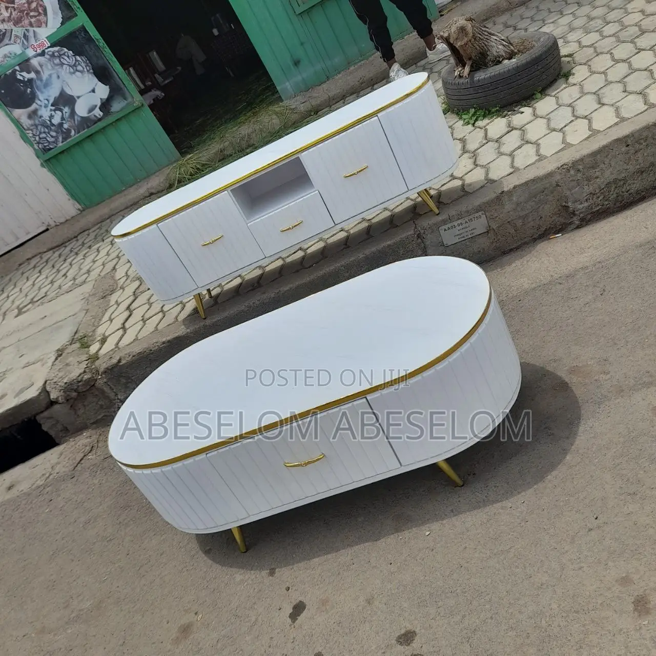 1,50 Cm ቲቪ እስታንድ እና የሶፋ ጠረጴዛ