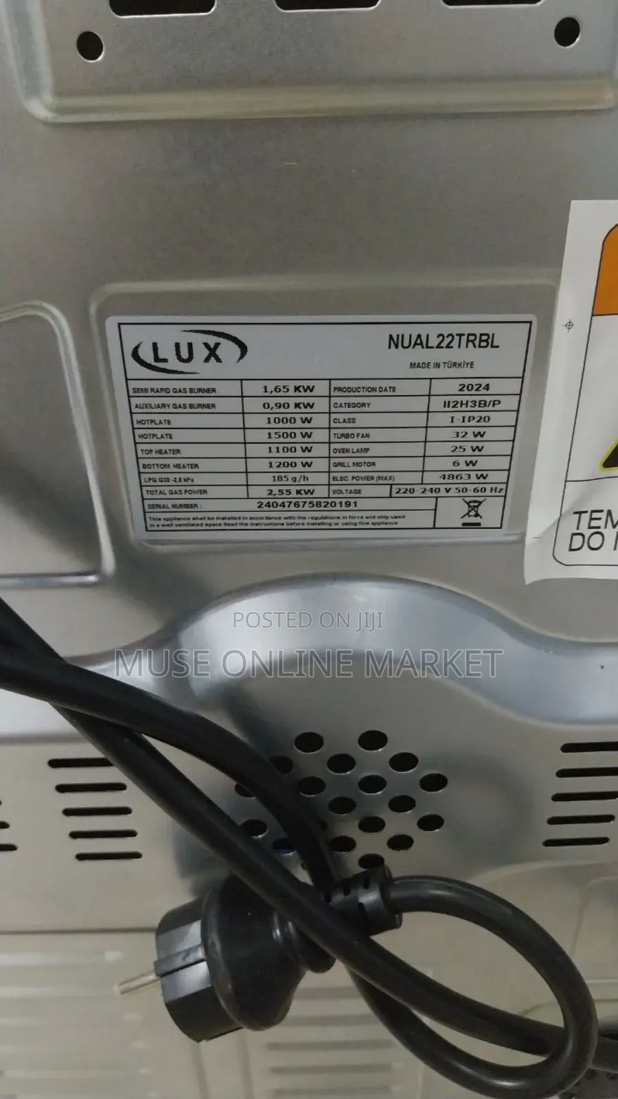 Lux Standing Oven 60/60