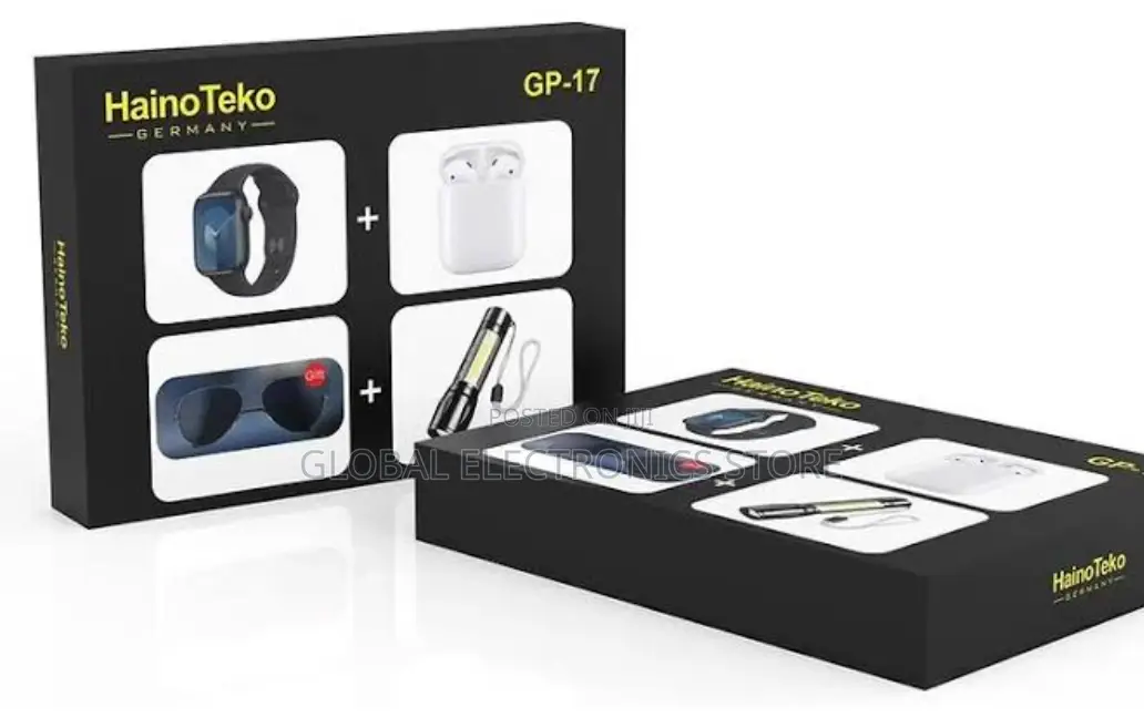 Haino Teko Smart Watch With Sunglass and Airpods ++ 3 Straps