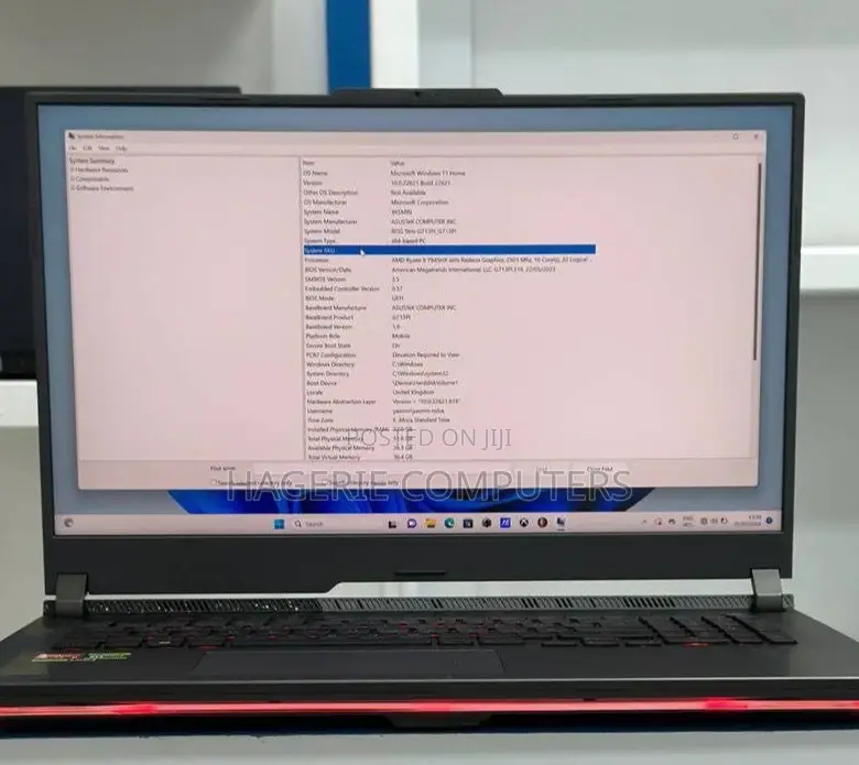 New Laptop Asus ROG Strix G16 G614 32GB AMD Ryzen 9 SSD 1T